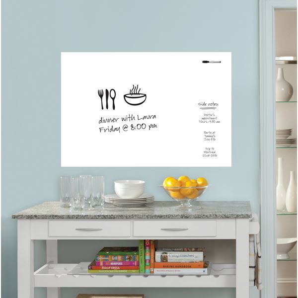 White Peel and Stick Dry Erase Board