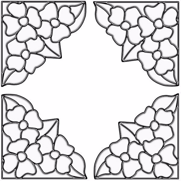 Pansy Corners Clear Stained Glass Window Cling