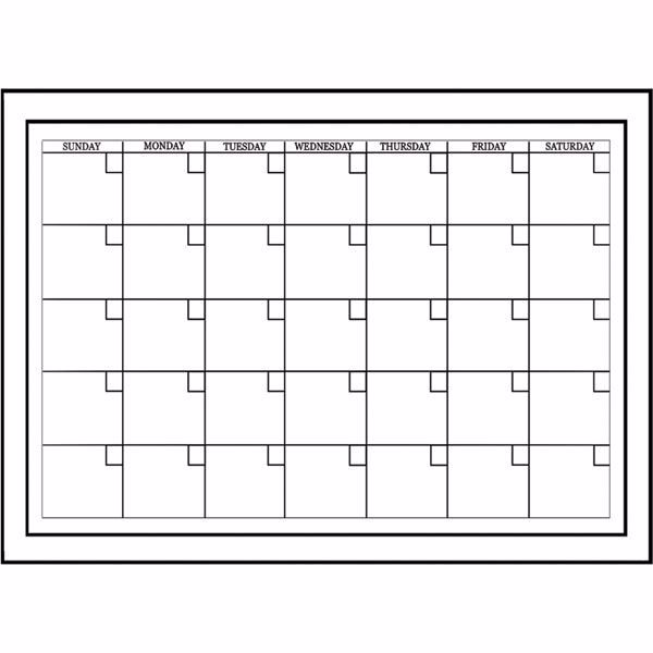 White Board Dry Erase Calendar