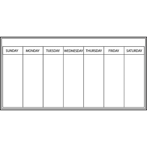 Whiteboard Weekly Calendar