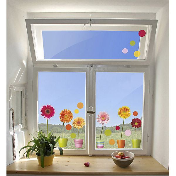 Gerberas Flowers Self Adhesive Window Decals