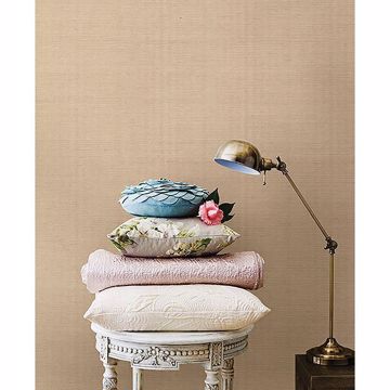 Show details for Rhona Peach Solid Grasscloth