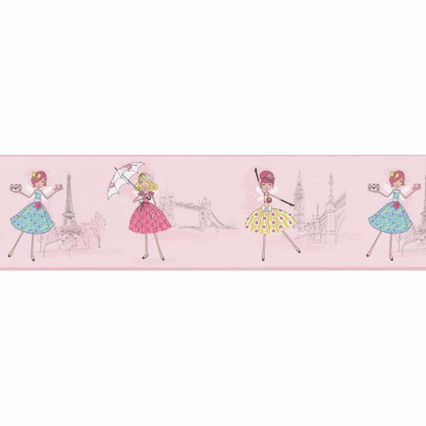 Fairy Tea Time Border Pink European Party Border