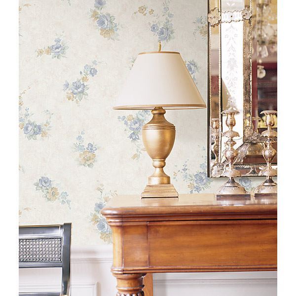 988-58640 Blue Floral Toss - Carmen - Mirage Wallpaper
