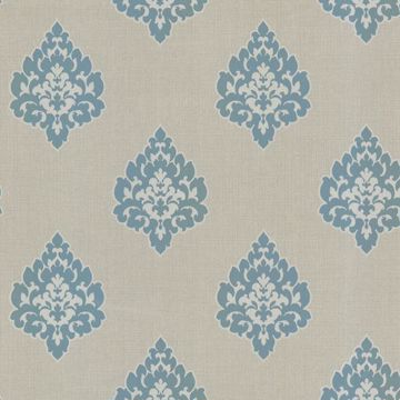 Donald Aqua Transitional Damask Print