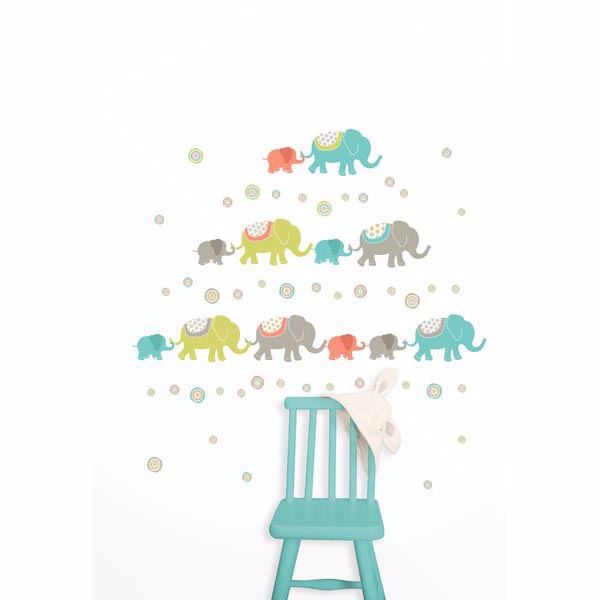 Tag Along Elephants Kit Wall Decals Wallpops For Baby Peel And