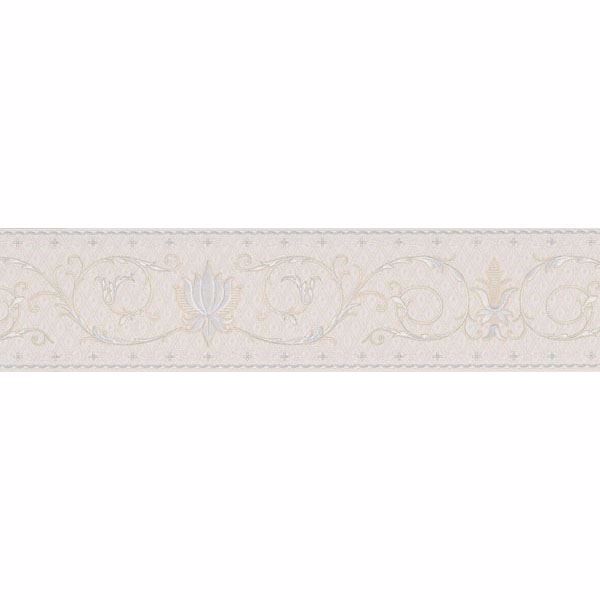 451 1642 Off White Fleur De Lis Scroll Brewster Wallpaper