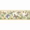 Yellow Butterfly Floral Border Border