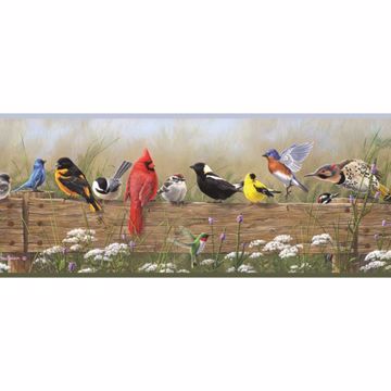 Show details for Clarence Green Songbird Menagerie Portrait Border