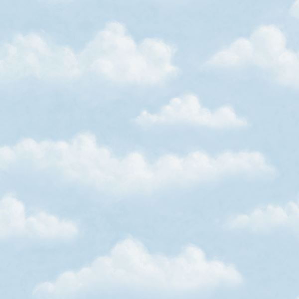 Fluff Blue Faux Puffy Clouds 