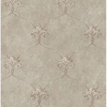 Tuscan Taupe Shimmering Ogee