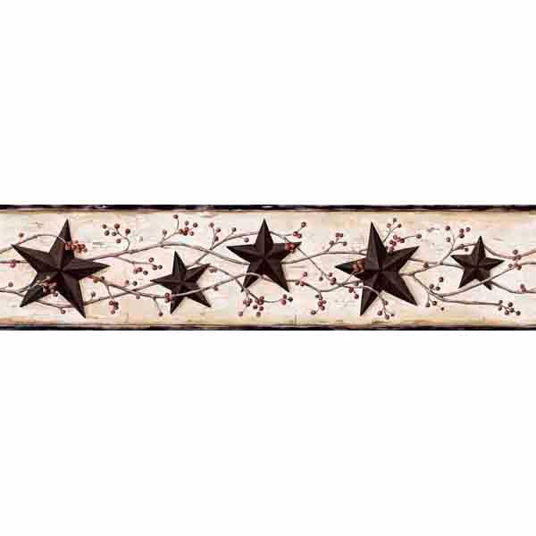 Grace White Tin Star Vine Border