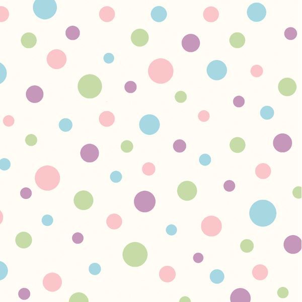 GIR95632 Pastel Polka Dot - Circus - Girl's Rule Wallpaper by Chesapeake