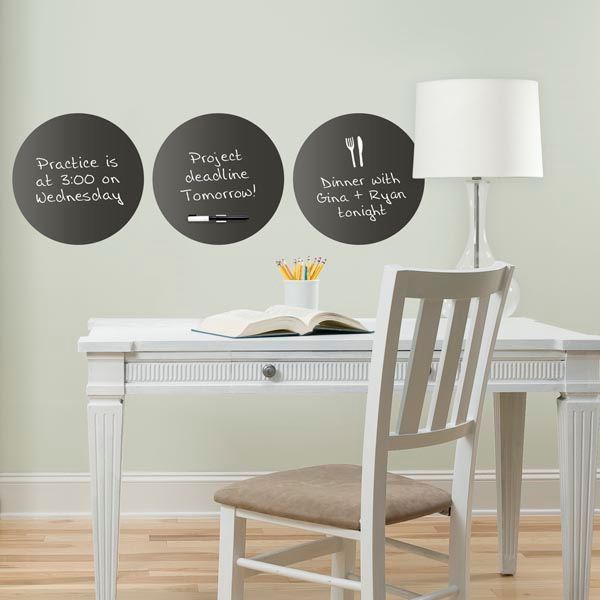 Charcoal Dry Erase Dots Dry Erase Decals