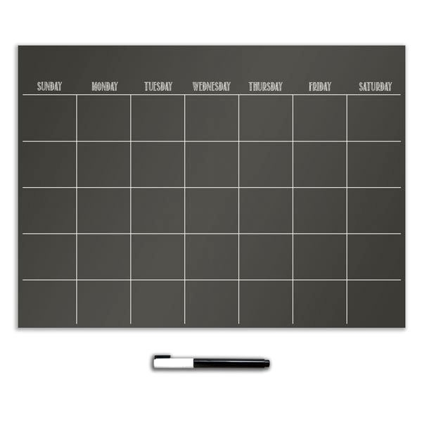 Black Dry Erase Calendar