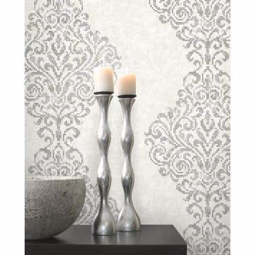 Show details for Lux Silver Foil Damask