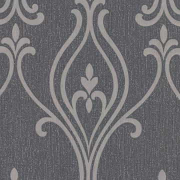 Luca Charcoal Damask 