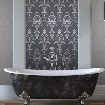 Show details for Luca Charcoal Damask