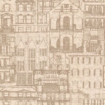 Picture of Facade Sand Vintage Blueprint 