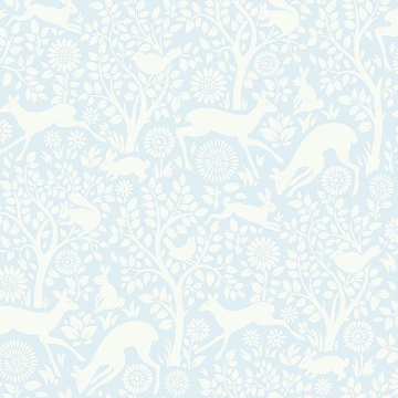 Picture of Anahi Light Blue Forest Fauna  