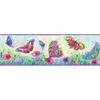Picture of Ava Purple Butterfly Swoosh Border 