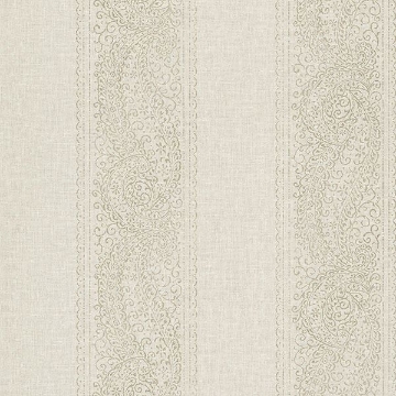 Picture of Arcades Taupe Paisley Stripe Wallpaper