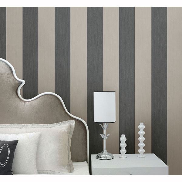 SRC10289 Black Affinity Stria - Kittery - Stripes Wallpaper by Chesapeake