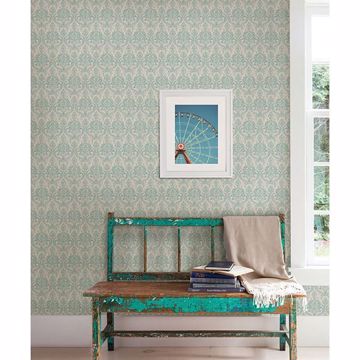 Show details for Isla Turquoise Petite Damask