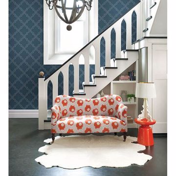 Show details for Tetra Blue Quatrefoil