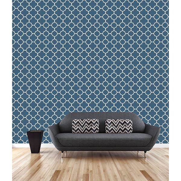 262521855 Blue Quatrefoil Origin Symetrie Wallpaper by A Street
