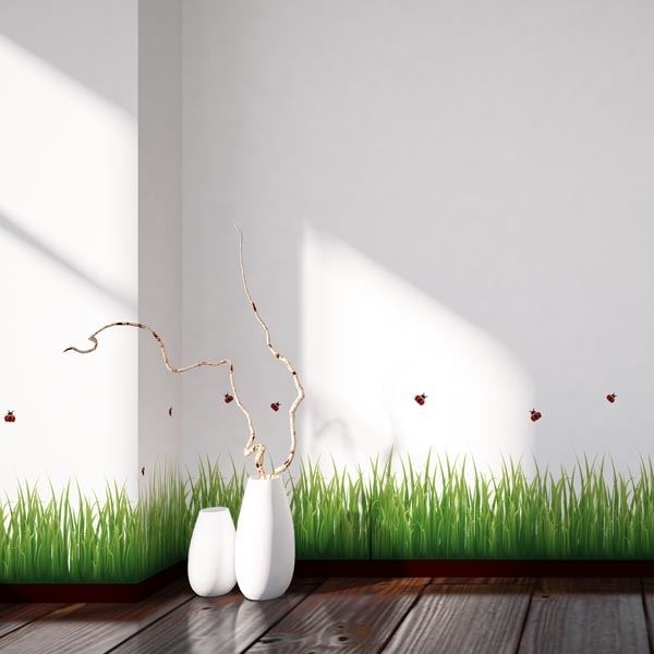 Picture of Grass & Ladybugs Border Decal