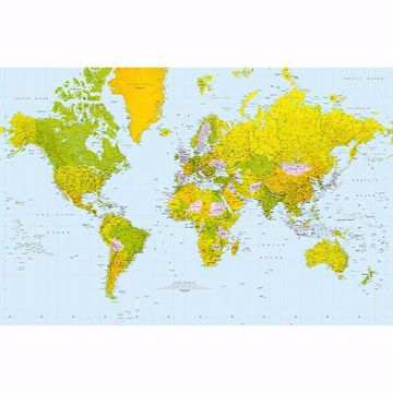 Show details for Map of the World Wall Mural