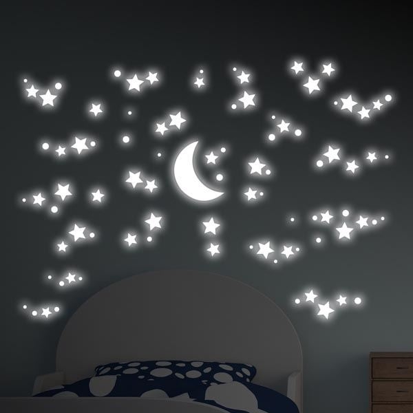 Picture of Starry Night Glow in the Dark Wall Decals