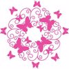  Pink Butterfly Scroll Ceiling Medallion 