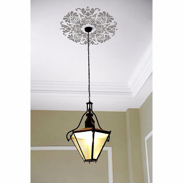 Grey Kolkata Ceiling Medallion Decal