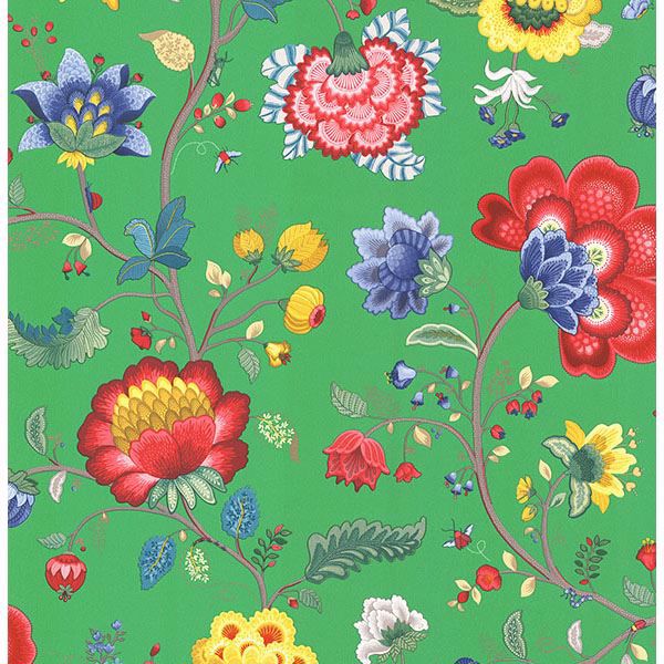 341036 Green Floral Fantasy - Epona - PIP III Wallpaper by Eijffinger