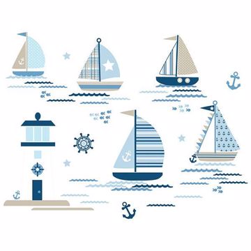 Show details for Ships Ahoy Wall Art Kit