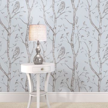 Show details for Blue Woods Peel And Stick Wallpaper