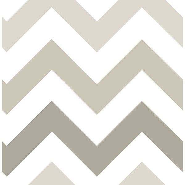 Picture of Taupe Zig Zag Peel And Stick Wallpaper