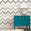 Taupe Zig Zag Peel And Stick Wallpaper