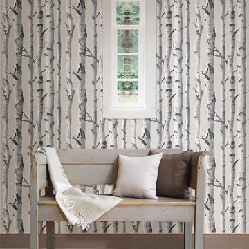 Show details for Birch Tree Peel And Stick Wallpaper
