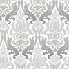Picture of Grey Nouveau Damask Peel And Stick Wallpaper