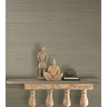 Show details for Manos Teal Grasscloth