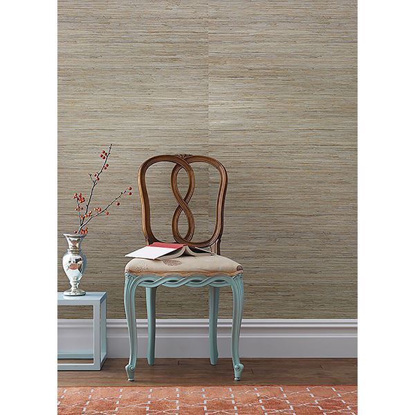 2622-65437 Aqua Grasscloth - Patryk - Jade Wallpaper by Kenneth James