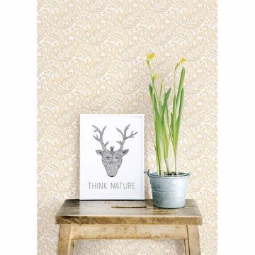 Show details for Adrian Honey Paisley Wallpaper