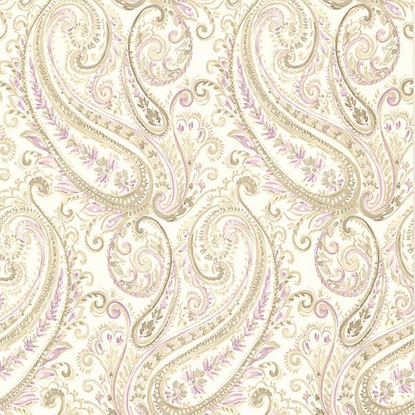 Picture of Penelope Purple Paisley Wallpaper