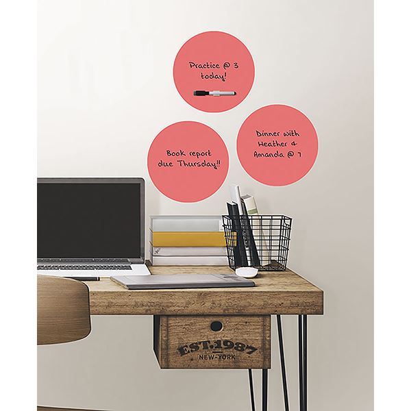 WPE2125 Coral Dry Erase Dot Decals by WallPops