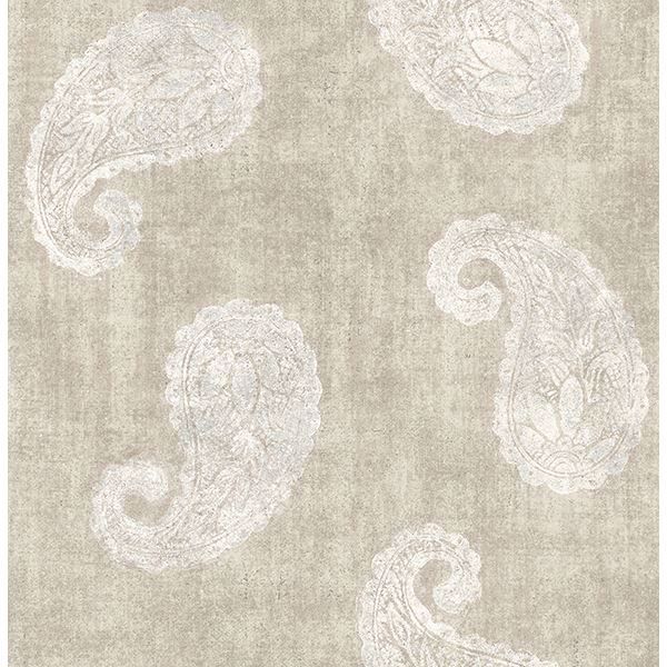 2671 22416 Kashmir Beige Paisley By Kenneth James