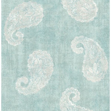 Picture of Kashmir Teal Paisley Wallpaper