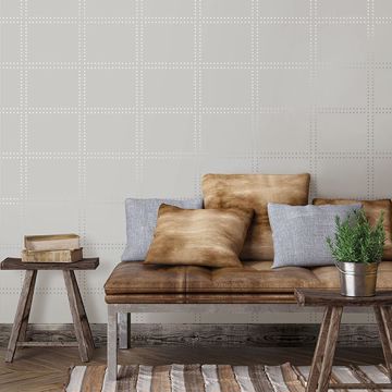 Show details for Gridlock Light Grey Geometric
